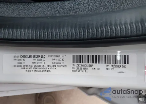 2014 Chrysler 200 Lx from USA, damaged, VIN 1C3CCBAB3EN145337